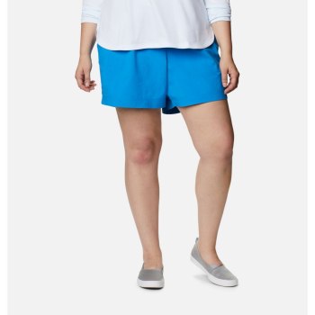 Columbia PFG Backcast Water Plus Size, Pantalones Cortos Azur Azules Para Mujer | 732485-XDG